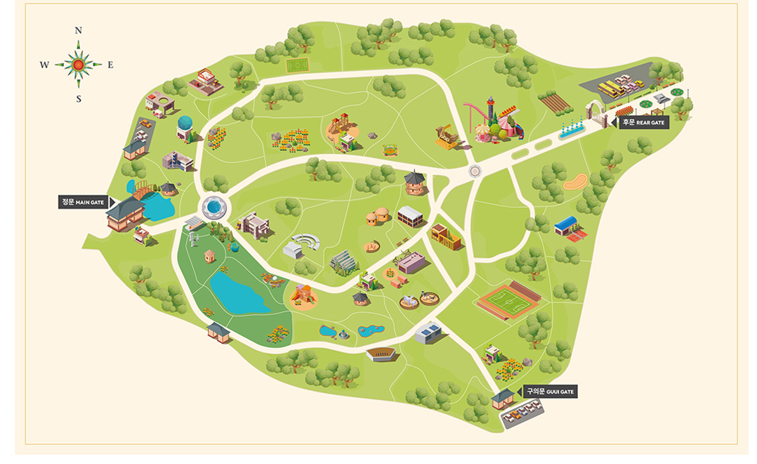 어린이대공원 안내지도(1~55) : 아래 각명칭을 클릭하시면 해당장소의 위치를 알려드립니다.