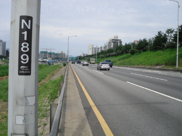 동부간선도로(상계방향) 장안교 지난 315M 사진