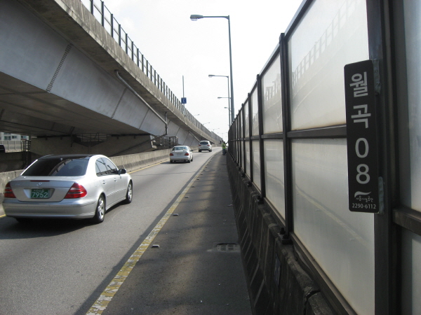 내부순환로(성동방향) 월곡진입램프 시점 지난 300m 사진