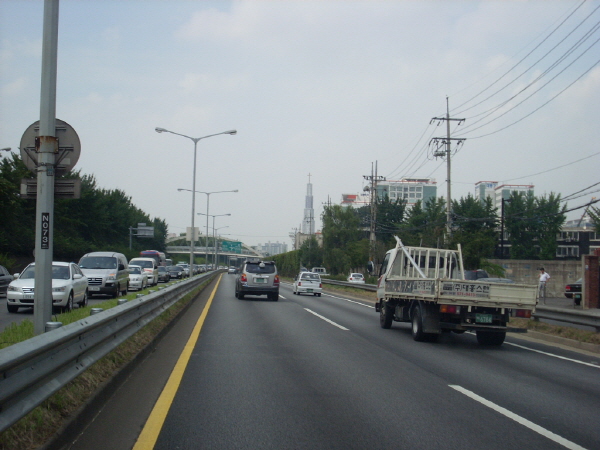 서부간선도로(성산방향) 철산교 지난 85M 사진