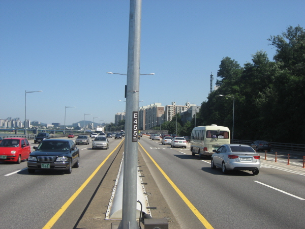 올림픽대로(하일방향) 한강대교 지난 475M 사진